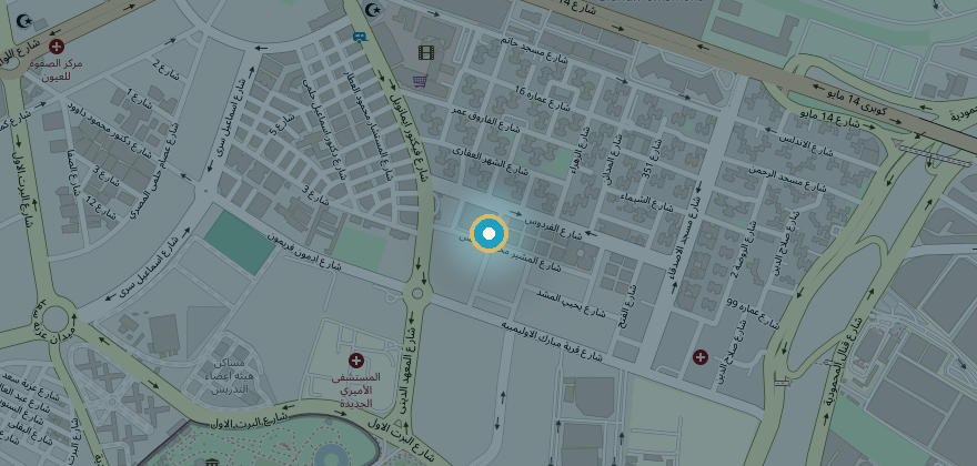 Map showing Cravella Patisserie in Mostafa Kamel, Sidi Gaber, Alexandria